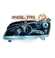 Faróis Angel Eyes Fundo Negro Peugeot 106 (1995-2005)