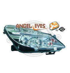 Faróis Angel Eyes Opel Corsa D fundo claro