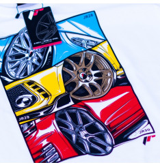 T-Shirt Homem Mix-2 Japan Racing - Branco