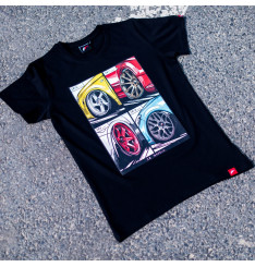 T-Shirt Homem Mix Japan Racing - Preto