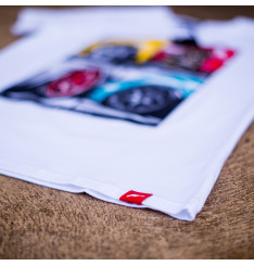 T-Shirt Homem Mix Japan Racing - Branco