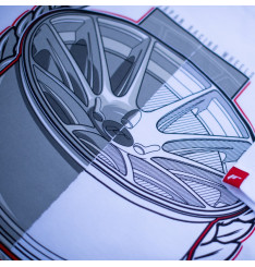 T-Shirt Homem JR-11 Laurel Japan Racing - Branco