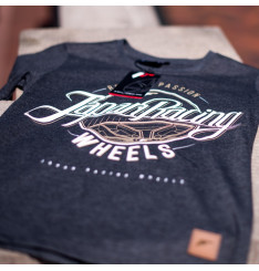 T-Shirt Mulher Rolling Japan Racing - Cinza Escuro