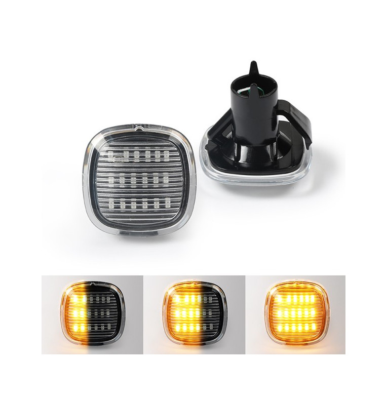 Farolins Laterais LED Dinâmico Transparente Audi A3 8L, A4 B5 Farolins Laterais LED Dinâmico Transparente Audi A3 8L, A4 B5