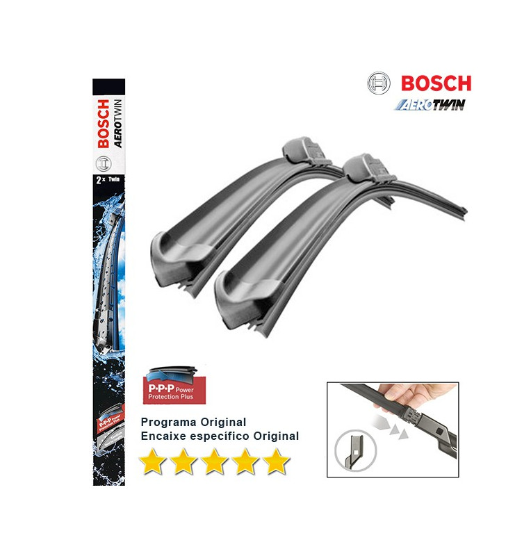 Escovas planas Bosch Aerotwin A 244 S - Programa Original Escovas planas Bosch Aerotwin A 244 S - Programa Original