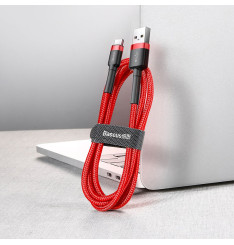 Cabo USB-A para USB-C 1M 3A Vermelho Baseus