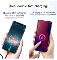 Cabo USB-A para USB-C 1M 5A 40W Preto Baseus