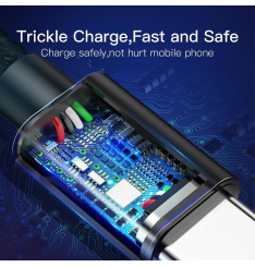 Cabo USB-A para USB-C 1M 5A 40W Preto Baseus