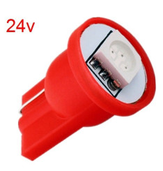 W5W T10 com 1 LED SMD - várias cores - 24v