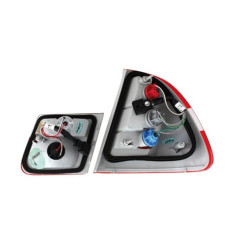 Farolins BMW E46 Touring - Vermelho/Cristal 01-05