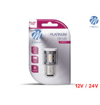 Lâmpada LED P21W BAY15d 15x SMD 3030 LED Cool White Platinum Canbus 12V-24V M-Tech - Pack Individual Blister