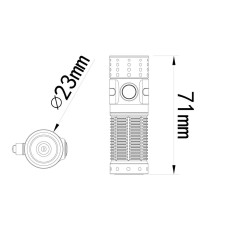 Lanterna Laser LED tática TLF101 1x10W M-Tech