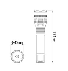 Lanterna Laser LED tática TLF102 1x10W M-Tech