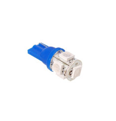 W5W T10 com 5 LEDS SMD - várias cores