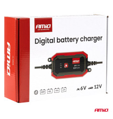 Carregador Bateria digital AGM GEL STD 6V e 12V 1.5A Amio