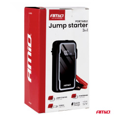 Booster de Arranque portátil 3 em 1 Amio 12V 12Ah 1600A