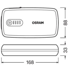 Booster de Arranque Osram BATTERYstart 300 12V até 6L Gasolina e 3L Diesel 13000mAh
