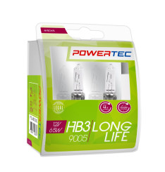 Lâmpadas Halogéneo HB3 65W 12V Powertec M-Tech Long Life - Pack Duo