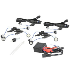 Luzes Diurnas 10 focos 20mm Preto led x 1w 12V M-Tech