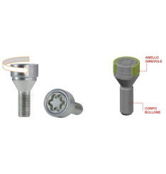 Pernos Segurança / Anti Roubo M14 Boleado M14x1,5 Starlock